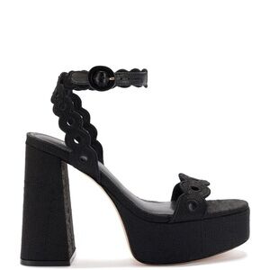 Larroude Black Platform Heels